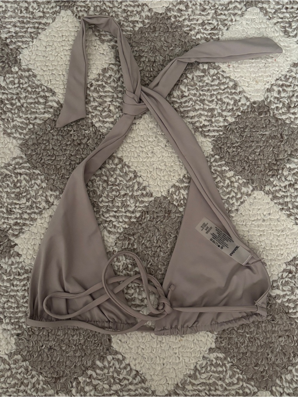 Garage Taupe Halter Bikini Top - Picture 2 of 3
